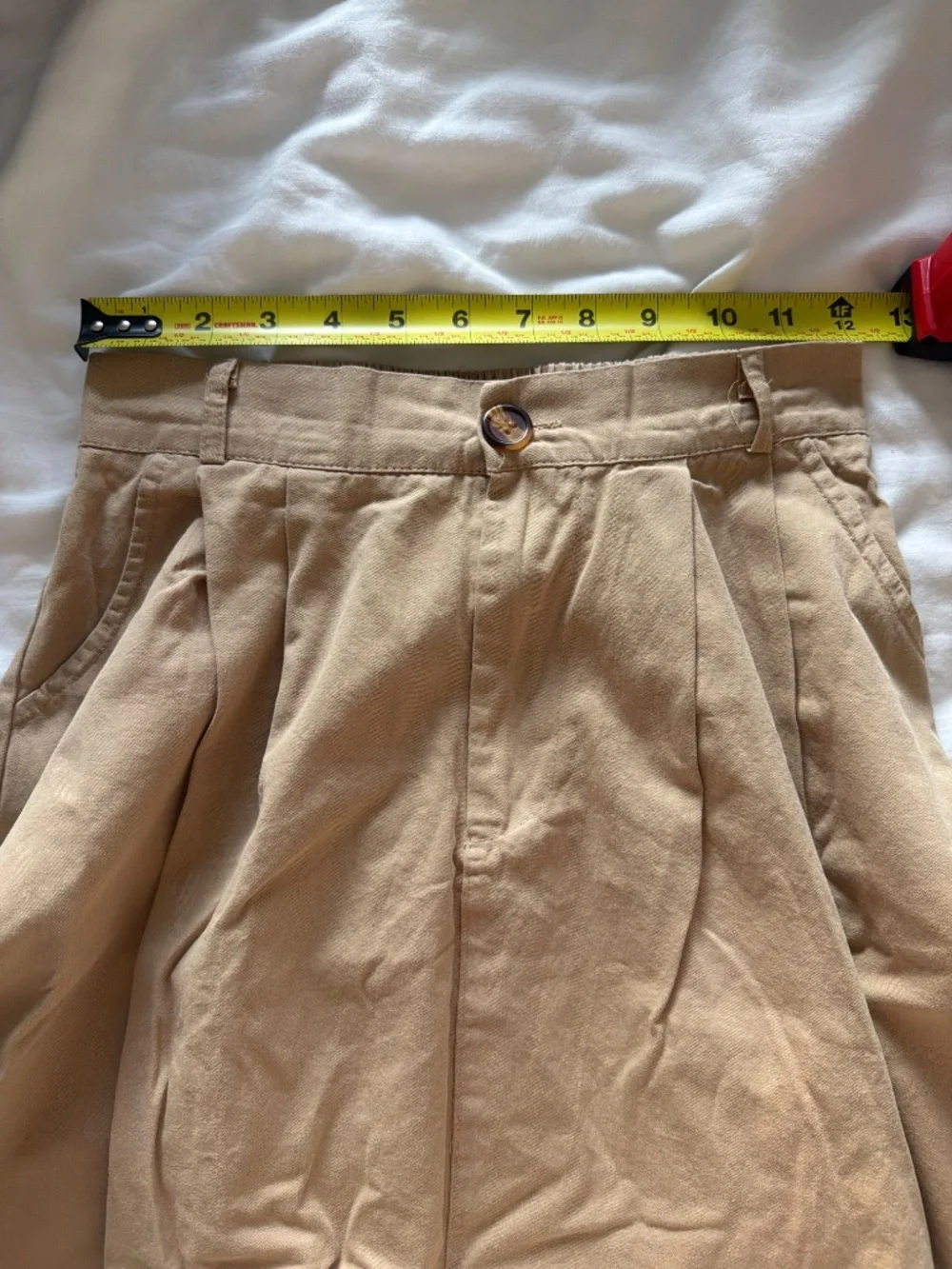 Lightweight Khaki Midi Skirt